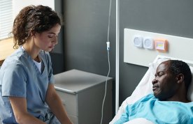 Talking to patients about death: nursing student sits in silence at patient’s bedside