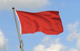 Student placement red flags: image of a flagpole with a red flag, referencing problems encountered by nursing students on placement