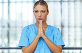 Nursing students’ negative placements: young nurse looks apprehensive
