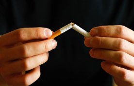 Cigarette torn in two