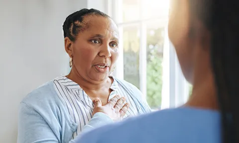 Using an open stance, a courteous manner and avoiding defensiveness may influence an interaction with a complainant.