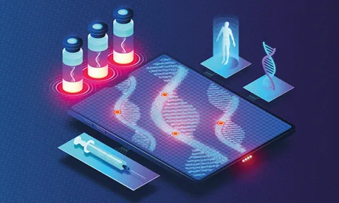 An illustration depicting how personalised medicine and genomics can improve a person’s cancer care