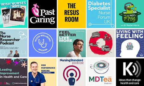 Montage of 15 podcasts selected to interest nurses