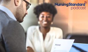 Applying for nursing jobs: an employer reads a nurse's supporting statement at their interview