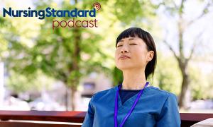 Trauma and stress: a nurse practises breathing exercises