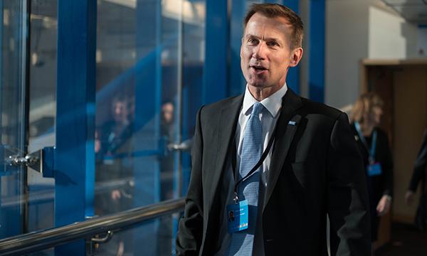 eremy Hunt makes his way to the Conservative Party conference at the ICC in Birmingham. Picture: Stefan Rousseau/PA Wire