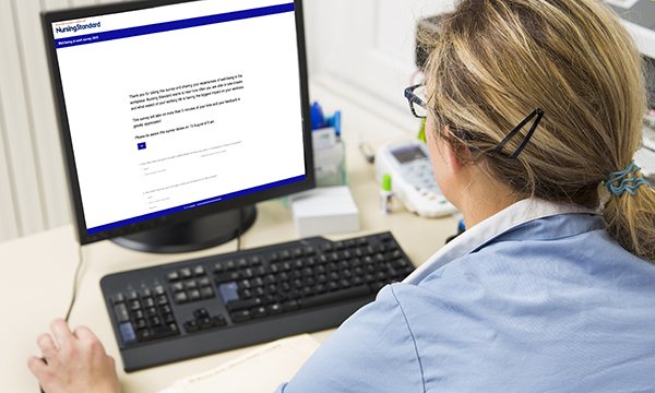 Nurse filling in NS survey