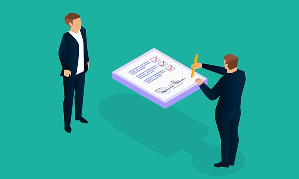 Illustration shows two people with tick sheet as NMC announces streamlined UK registration system for overseas nurses and midwives