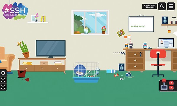 Homepage of the Safe Space health website