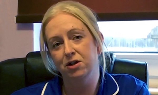 Leanne Thomas speaking on the video