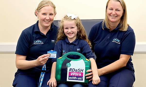 Nahla Walker (centre), with Helen Drury (left) and Joanne Leivesley
