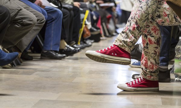 Image of patients waiting in an emergency department