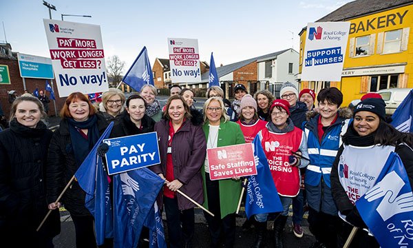 Nurses taking industrial action in Northern Ireland