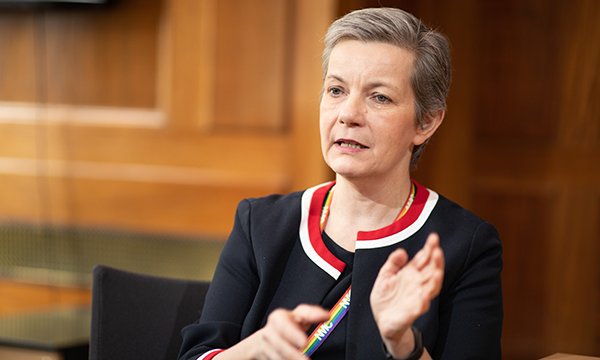 Andrea Sutcliffe speaking in her office at the NMC