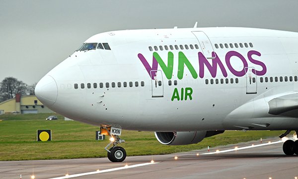 A plane carrying British nationals from the coronavirus-hit city of Wuhan in China, arrives at RAF Brize Norton in Oxfordshire