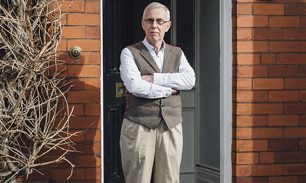 Man observing a minute's silence