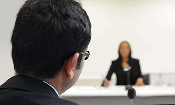 Picture shows a fitness to practice hearing at the Nursing and Midwifery Council