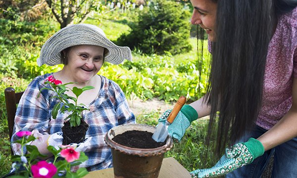 Image of a woman with learning disabilities who is living in the community