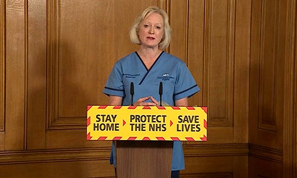 Ruth May, England's chief nursing officer, speaking at a Downing Street press briefing during the COVID-19 crisis