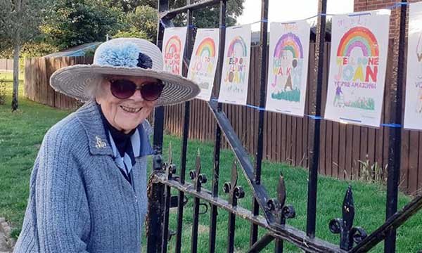Joan Rich during her park walk