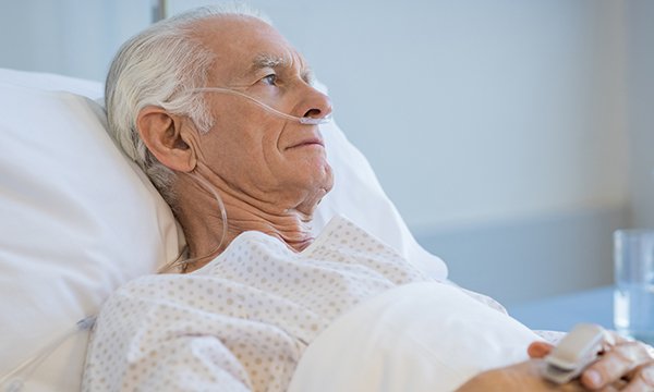 Older man in hospital