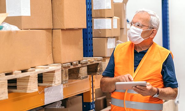 PPE in warehouse