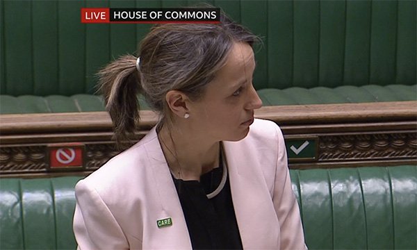 social care minister Helen Whately answered question in Commons about nurses" pay