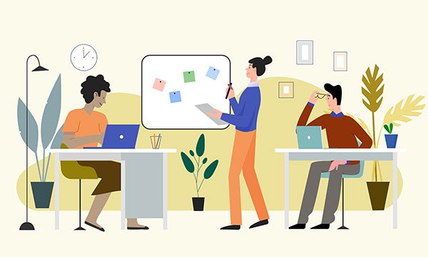 Students sharing research