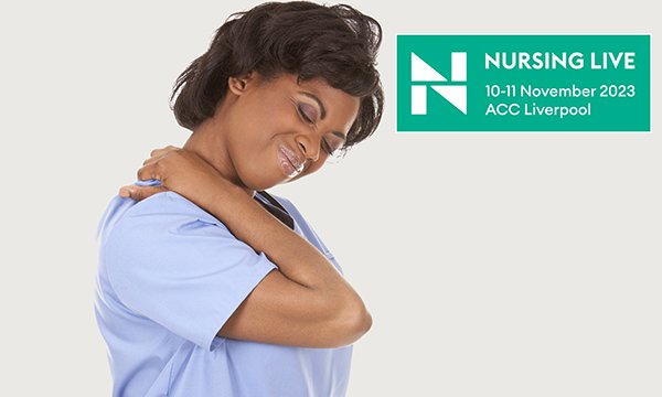 Photo of nurse in pain