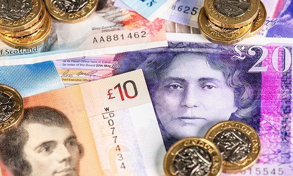 Picture shows Scottish bank notes