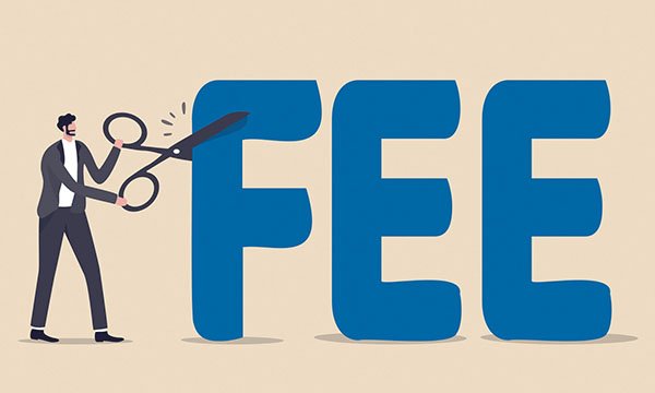 Illustration depicts fee cut