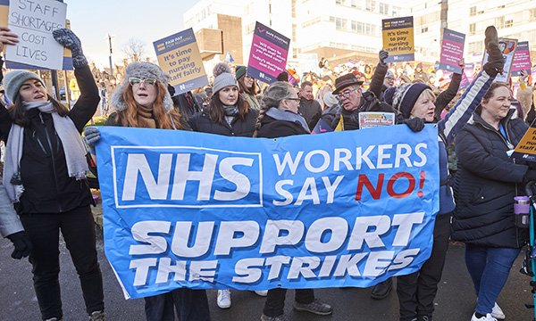 Strikers at Royal Hallamshire Hospital in Sheffield Picture: John Houlihanv