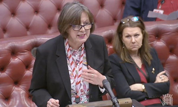 Frances, Baroness O’Grady, former TUC leader and now peer speaking against government bill in House of Lords