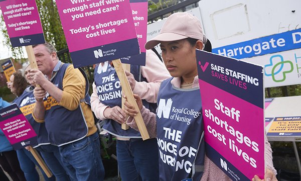 Strikers at Harrogate District Hospital