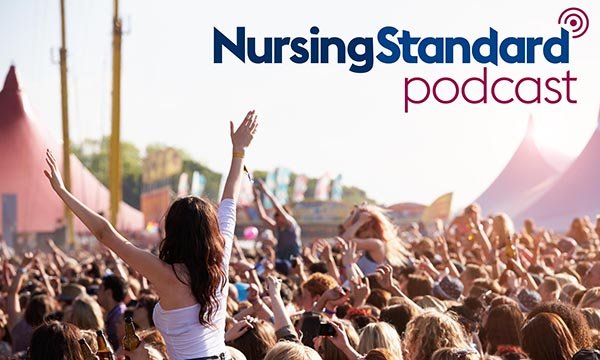 Photo of festival-goers, illustrating a story about festival nursing opportunities