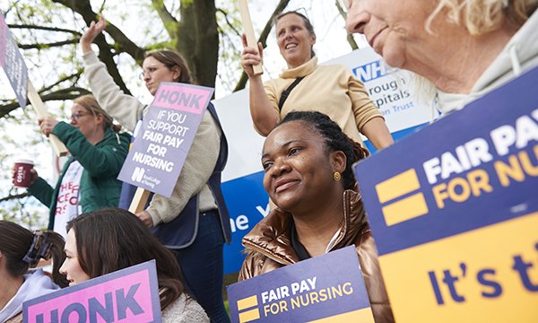Strikers at York Hospital in May