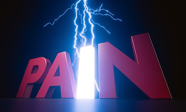  The word PAIN in capital letters with a lightening flash hitting the letter ‘I’