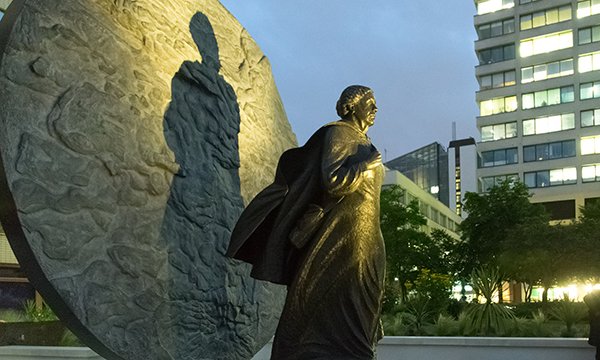 Mary Seacole statue in grounds of St Thomas’ Hospital in London was vandalised