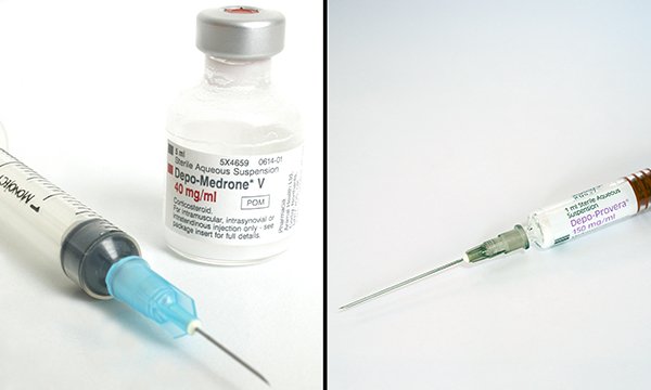 Fitness to practise panel heard how a practice nurse mistakenly administered the anti-inflammatory Depo-Medrone (left) instead of the contraceptive Depo-Provera jab (right) to two patients.