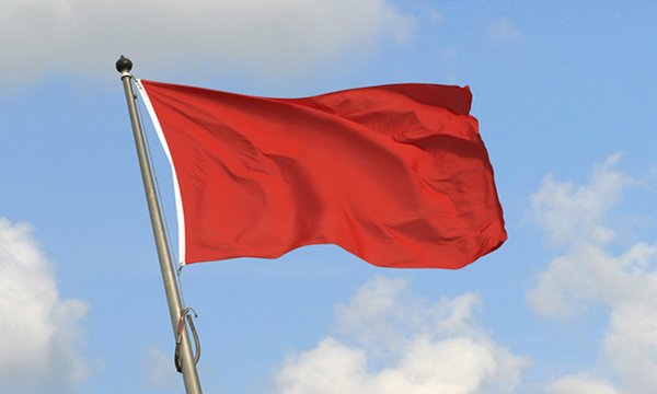 Student placement red flags: image of a flagpole with a red flag, referencing problems encountered by nursing students on placement