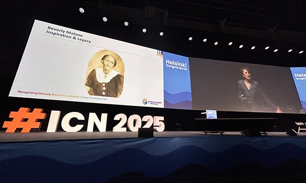 Take the lead: National League for Nursing president Beverley Malone urges delegates at the International Council of Nurses congress in Helsinki, Finland to find their ‘North Star’
