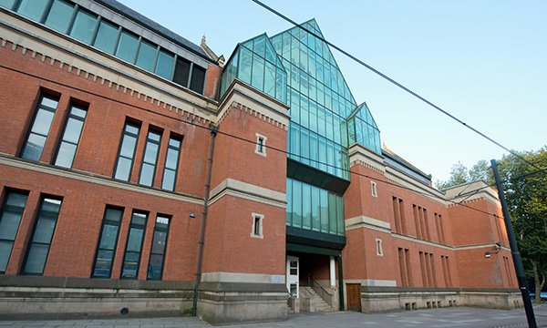 The entrance to Manchester’s Minshull Street Crown Court, where the nurse’s attacker was convicted of attempted murde
