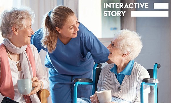 Nurse pay: a nurse with patients