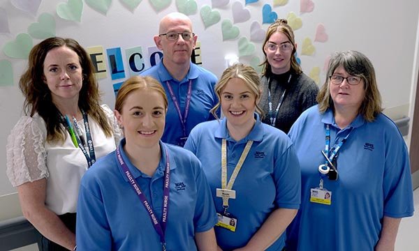 The specialist nursing team from Dumfries and Galloway Royal Infirmary, Scotland: Dr Amy Conley, Drew Crooks, Rachel McLarty, Chelsea Ross, Nicole Kane and Agnes Thow