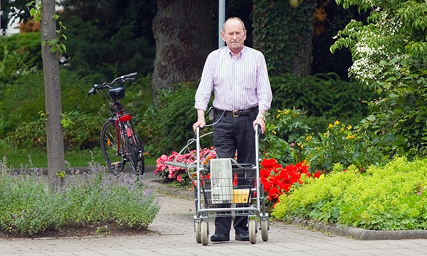 Exercising older man
