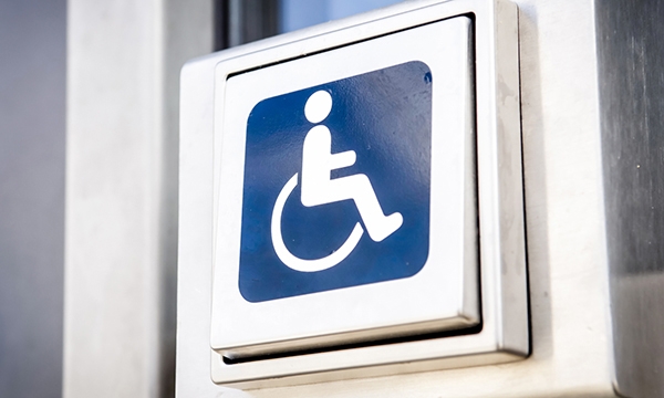 Disabled door open button