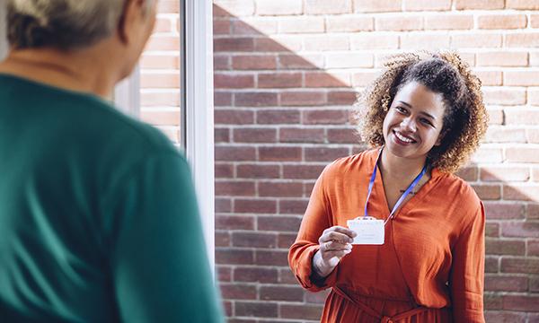 woman makes house call