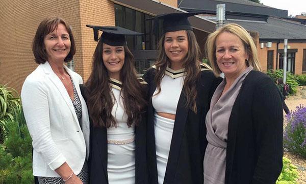 Graduation mums and daughters