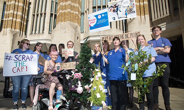 Pay cap demonstration