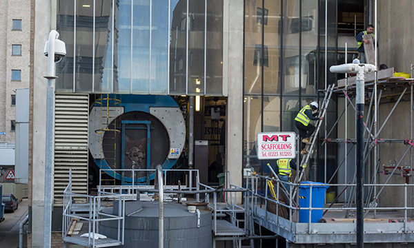 Maintenance crew working on a hospital